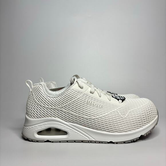 Skechers Work Women’s UNO SR Jhansi Composite Toe Safety Shoes in White - Picture 4 of 8